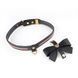 Нашийник з повідцем LOCKINK SEVANDA Love Heart Butterfly Leather Collar Set, чорно-рожевий, з бантом SX0863 фото 2