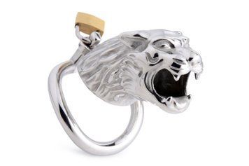 Клетка для пениса Master Series: Tiger King Cock Cage With Lock, три кольца, замок, три ключа SO8795 фото Купить   Master Series (США) 5 746 грн