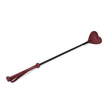 Шлепалка-сердечко Liebe Seele Wine Red Riding Crop with Heart-Shape Tip, натуральная кожа SO9458 фото Купить   Liebe Seele (Японія) 1 847 грн