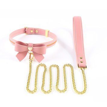 Поводок LOCKINK SEVANDA Love Heart Butterfly Leather Collar Set - Pink SX0864 фото Купить   LOCKINK (Китай) 1 718 грн