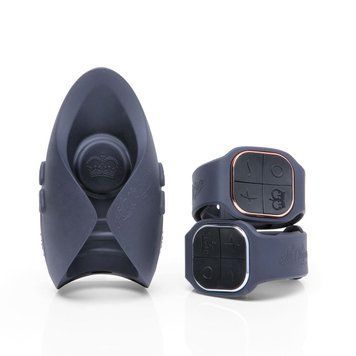Игрушка для пар Hot Octopuss PULSE DUO LUX, пульсация+вибрация, использование без рук, 2 пульта SO8730 фото Купить   Hot Octopuss (Великобританія) 8 223 грн