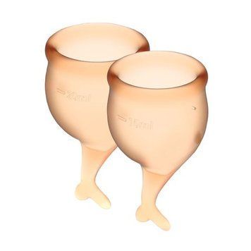 Набір менструальних чаш Satisfyer Feel Secure (orange), 15мл і 20мл, мішечок для зберігання SO3593 фото Купити Набір менструальних чаш Satisfyer Feel Secure (orange), 15мл і 20мл, мішечок для зберігання  Satisfyer  469 грн