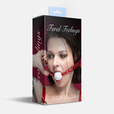 Кляп силіконовий Feral Feelings Silicon Ball Gag Red/White, червоний ремінець, біла кулька SX3978 фото Купити Кляп силіконовий Feral Feelings Silicon Ball Gag Red/White, червоний ремінець, біла кулька  Feral Feelings  899 грн