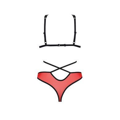 Комплект білизни Passion PEONIA SET L/XL red, бра, трусики SO8466 фото Купити Комплект білизни Passion PEONIA SET L/XL red, бра, трусики  Passion (Польща) 1 690 грн