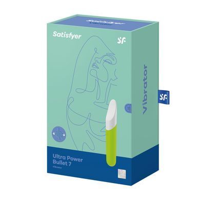 Мінівібратор із гнучким язичком Satisfyer Ultra Power Bullet 7 Green SO5435 фото Купити Мінівібратор із гнучким язичком Satisfyer Ultra Power Bullet 7 Green  Satisfyer (Німеччина) 1 265 грн