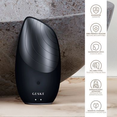 Електронна звукова термо щітка для обличчя GESKE Sonic Thermo Facial Brush 6в1 black HB0080 фото Купити Електронна звукова термо щітка для обличчя GESKE Sonic Thermo Facial Brush 6в1 black  GESKE 2 129 грн