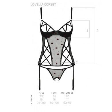 Корсет з підв'язками, стрінги Passion LOVELIA CORSET L/XL, black SO4765 фото Купити Корсет з підв'язками, стрінги Passion LOVELIA CORSET L/XL, black  Passion (Польща) 3 233 грн
