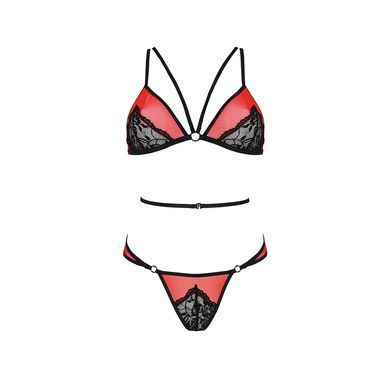 Комплект білизни Passion PEONIA SET L/XL red, бра, трусики SO8466 фото Купити Комплект білизни Passion PEONIA SET L/XL red, бра, трусики  Passion (Польща) 1 690 грн