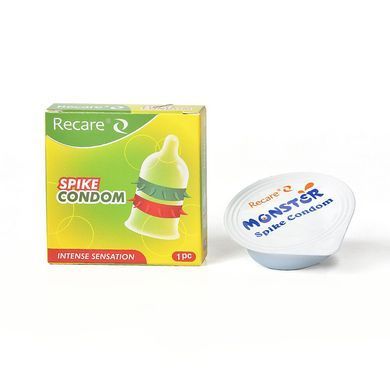 Насадка на член Recare Spike Condom Green (презерватив з рядами шипів) SX3357 фото Купити Насадка на член Recare Spike Condom Green (презерватив з рядами шипів)  Recare (Китай) 69 грн