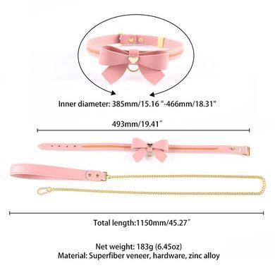 Поводок LOCKINK SEVANDA Love Heart Butterfly Leather Collar Set - Pink SX0864 фото Купить   LOCKINK (Китай) 1 718 грн