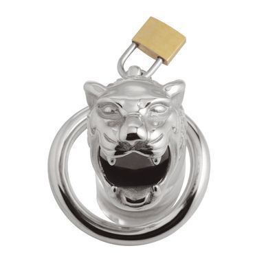 Клетка для пениса Master Series: Tiger King Cock Cage With Lock, три кольца, замок, три ключа SO8795 фото Купить   Master Series (США) 5 746 грн