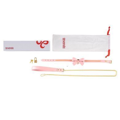 Поводок LOCKINK SEVANDA Love Heart Butterfly Leather Collar Set - Pink SX0864 фото Купить   LOCKINK (Китай) 1 718 грн