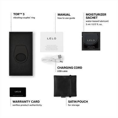Эрекционное кольцо с вибрацией LELO Tor 3 Black, управление со смартфона SX0700 фото Купить   Lelo (Швеція) 8 260 грн