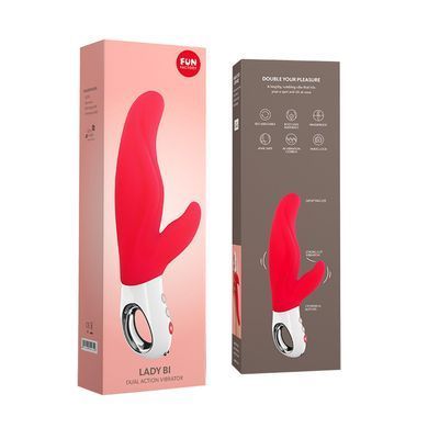 Вібратор-кролик для точки А Fun Factory LADY BI india red, 2 мотори, 12 режимів SX0942 фото Купити Вібратор-кролик для точки А Fun Factory LADY BI india red, 2 мотори, 12 режимів  Fun Factory (Німеччина) 3 372 грн