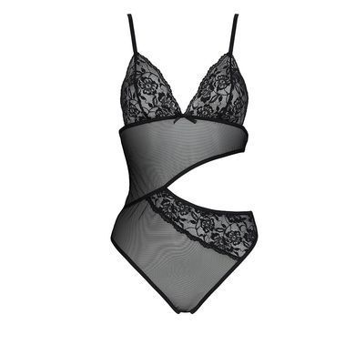 Боди с ажурным лифом Passion CHRISTA BODY L/XL, black SO5753 фото Купить   Passion (Польща) 1 690 грн