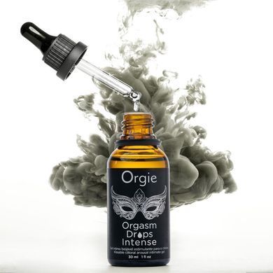 Возбуждающие капли для клитора Orgie Orgasm Drops Intense, 30 мл, тепло-холод, вкус яблока SX1530 фото Купить   Orgie (Бразилія-Португалія) 664 грн