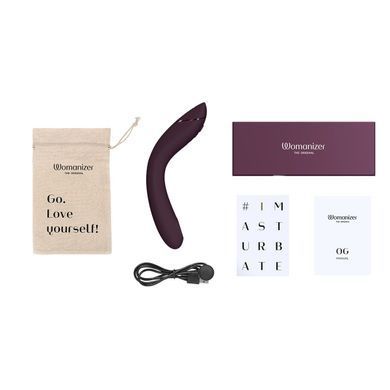 Вакуумный стимулятор для точки G и клитора с вибрацией Womanizer OG Aubergine, 12 уровней, 3 режима SX0531 фото Купить   Womanizer (Німеччина) 6 837 грн