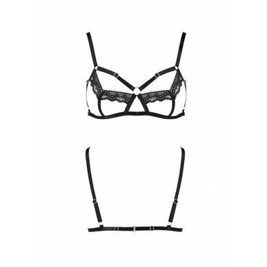 Бюстгальтер-стрепы с кружевом Passion Exclusive SOLON BRA L/XL, black PS28001 фото Купить   Passion (Польща) 1 357 грн