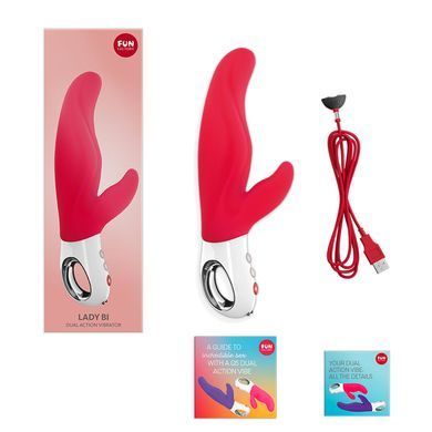Вібратор-кролик для точки А Fun Factory LADY BI india red, 2 мотори, 12 режимів SX0942 фото Купити Вібратор-кролик для точки А Fun Factory LADY BI india red, 2 мотори, 12 режимів  Fun Factory (Німеччина) 3 372 грн