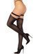 Чулки Leg Avenue Thigh highs with garter top, One Size, черные, с эластичными подвязками на кольцах SX1066 фото 2