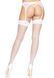 Панчохи-сітка зі швом Leg Avenue Backseam Thigh Highs White, one size SO7975 фото 2