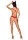 Еротичний костюм чортика зі стреп Obsessive Evilia teddy red L/XL SO7707 фото 4