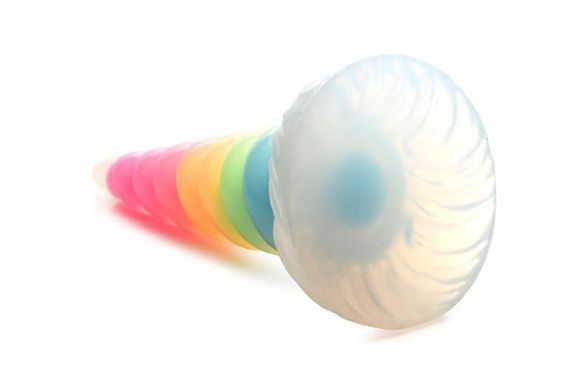 Фэнтезийный фаллоимитатор Creature Cocks Luminescent Rainbow Silicone Dildo, светится в темноте, 19,6 см SX2222 фото Купить   Creature Cocks (США) 3 418 грн