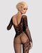 Бодистокинг Obsessive Bodystocking F210 S/M/L black, рукава-митенки, сетка, цветное кружево SO7221 фото 3