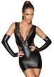 Платье с мокрым эффектом Noir Handmade F212 Powerwetlook and lace minidress, S