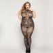 Кружевной бодистокинг JSY &laquo;Горячая Хейли&raquo; Plus Size, Black, халтер, имитация чулков, открытый доступ SO8390 фото 1