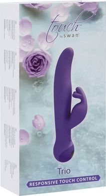 Вібратор-кролик Touch by SWAN - Trio Purple, сенсорне керування, ротація, діаметр 3,8 см SO7767 фото Купити Вібратор-кролик Touch by SWAN - Trio Purple, сенсорне керування, ротація, діаметр 3,8 см  Swan (Канада) 5 820 грн