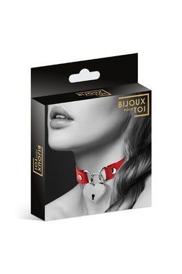 Чокер з замочком-сердечком Bijoux Pour Toi - HEART LOCK Red, екошкіра SO1884 фото Купити Чокер з замочком-сердечком Bijoux Pour Toi - HEART LOCK Black, екошкіра  Bijoux Pour Toi  664 грн