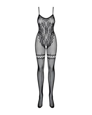 (SALE) Бодистокинг Obsessive Bodystocking F213 S/M/L, имитация кружевного боди и резинки для чулок SO7222 фото Купить   Obsessive (Польща) 1 477 грн