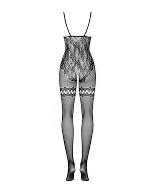 (SALE) Бодистокинг Obsessive Bodystocking F213 S/M/L, имитация кружевного боди и резинки для чулок SO7222 фото Купить   Obsessive (Польща) 1 477 грн