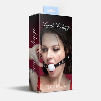 Кляп силіконовий Feral Feelings Silicon Ball Gag Black/White, чорний ремінець, біла кулька SX3979 фото Купити Кляп силіконовий Feral Feelings Silicon Ball Gag Black/White, чорний ремінець, біла кулька  Feral Feelings  899 грн