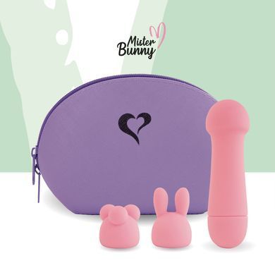 Мінівібратор FeelzToys Mister Bunny Pink з двома насадками SO4437 фото Купити Мінівібратор FeelzToys Mister Bunny Pink з двома насадками  FeelzToys (Нідерланди) 1 053 грн