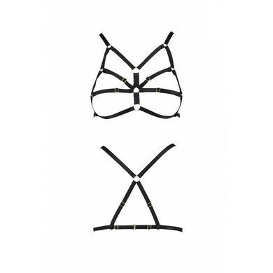 Бюстгальтер-стрепы Passion Exclusive ARMANDA BRA L/XL, black PS26801 фото Купить   Passion (Польща) 1 237 грн
