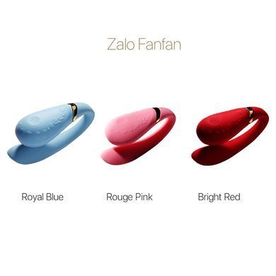 Смартвібратор для пар Zalo &mdash; Fanfan Royal Blue SO6668 фото Купити Смартвібратор для пар Zalo &mdash; Fanfan Royal Blue  Zalo  5 694 грн