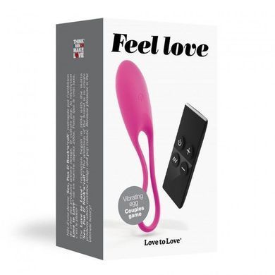 Віброяйце Love To Love Feel Love Pink з пультом ДК та регулюванням інтенсивності SO3087 фото Купити Віброяйце Love To Love Feel Love Pink з пультом ДК та регулюванням інтенсивності  Love To Love (Франція) 3 381 грн