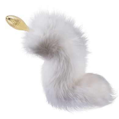 Металлическая анальная пробка Лисий хвост LOCKINK SEVANDA White Fox-Tail Anal Pear-shape Plug SX0865 фото Купить   LOCKINK (Китай) 2 494 грн