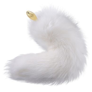 Металлическая анальная пробка Лисий хвост LOCKINK SEVANDA White Fox-Tail Anal Pear-shape Plug SX0865 фото Купить   LOCKINK (Китай) 2 494 грн