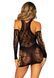 Мини-платье Leg Avenue Mini dress and matching gloves, One Size, черное, митенки в комплекте SX1067 фото 3