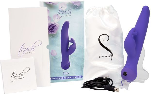 Вібратор-кролик Touch by SWAN - Trio Purple, сенсорне керування, ротація, діаметр 3,8 см SO7767 фото Купити Вібратор-кролик Touch by SWAN - Trio Purple, сенсорне керування, ротація, діаметр 3,8 см  Swan (Канада) 5 820 грн