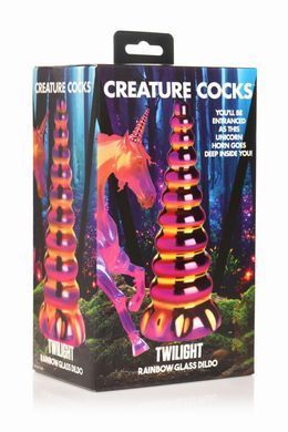 Фэнтезийный стеклянный фаллоимитатор Creature Cocks Twilight Rainbow Glass Dildo, 16 см SX2224 фото Купить   Creature Cocks (США) 4 527 грн