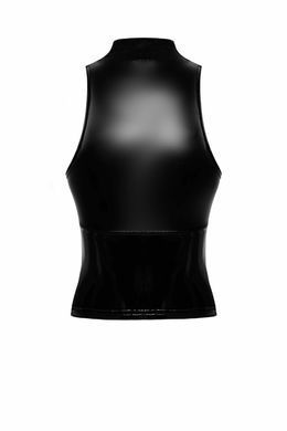 Топ Noir Handmade F324 Glam, S, black, халтер, на блискавці, вінілові вставки, комір-стійка SX0375 фото Купити Топ Noir Handmade F324 Glam, S, black, халтер, на блискавці, вінілові вставки, комір-стійка  Noir Handmade (Польща) 2 429 грн