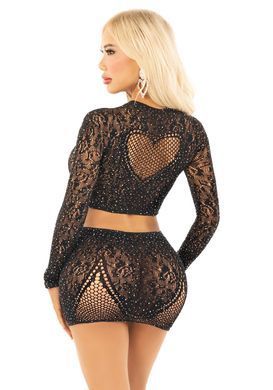 Комплект Leg Avenue Rhinestone Crop Top and Mini Skirt One Size, Black SX1744 фото Купити Комплект Leg Avenue Rhinestone Crop Top and Mini Skirt One Size, Black  Leg Avenue (США) 1 413 грн