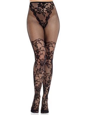 Колготки Leg Avenue Dahlia Lace Tights with Net Thigh Detail One Size SX2747 фото Купити Колготки Leg Avenue Dahlia Lace Tights with Net Thigh Detail One Size  Leg Avenue (США) 766 грн
