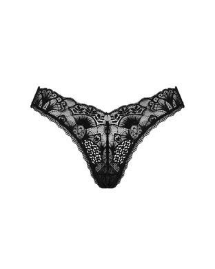 Кружевные стринги Obsessive Donna Dream thong XS/S Black, низкая посадка SO8639 фото Купить   Obsessive (Польща) 553 грн