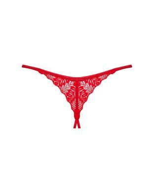 Трусики з доступом Obsessive Ingridia crotchless thong XL/2XL, червоні SO9045 фото Купити Трусики з доступом Obsessive Ingridia crotchless thong XS/S, червоні  Obsessive (Польща) 572 грн