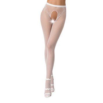 Сетчатые колготки-бодистокинги Passion S019 One Size, White, имитация трусиков, открытый доступ PSS019W фото Купить Сетчатые колготки-бодистокинги Passion S019 One Size, Black, имитация трусиков, открытый доступ  Passion  670 грн